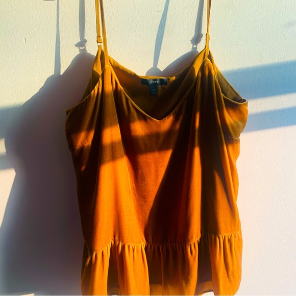 J. Crew Tops - J. Crew Camisole velvet amber peplum